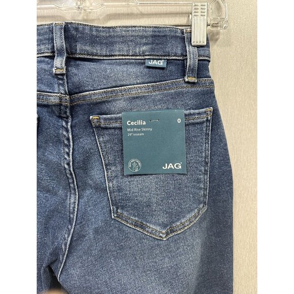 JAG Jeans Women's Cecilia Mid Rise Skinny Jeans San Diego Blue size 0 - Picture 3 of 5